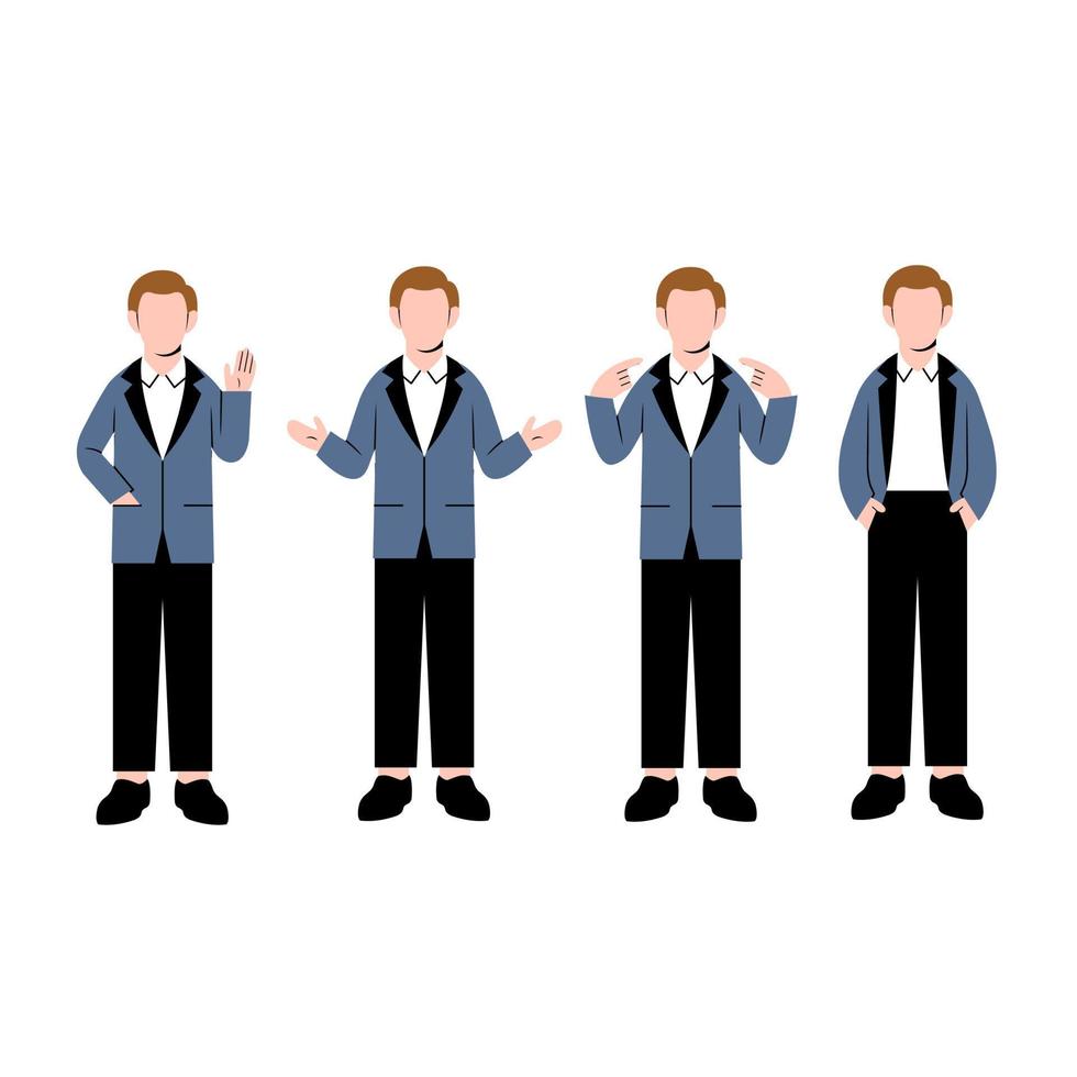 Set Of Businessman Character vector