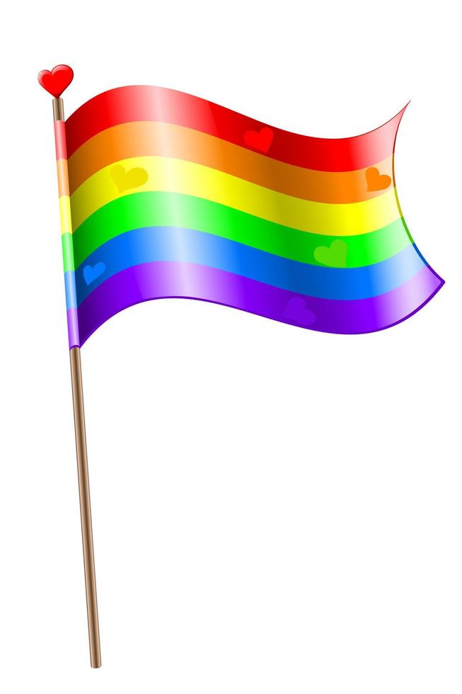 bandera ondeante lgbt de dibujos animados vector