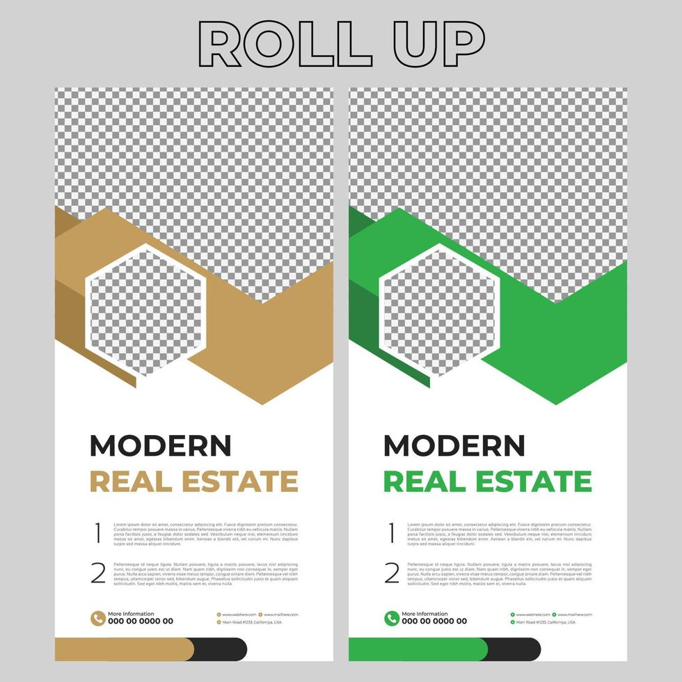 Real Estate Rollup Banner Signage Design vector