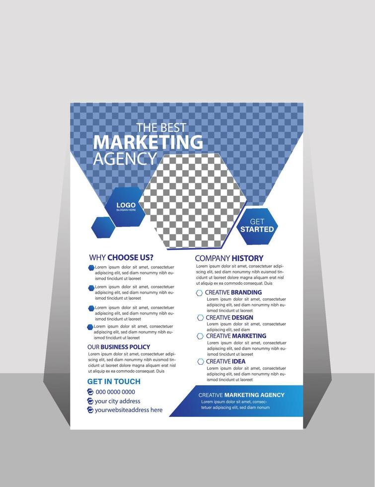Corporate business flyer design template vector