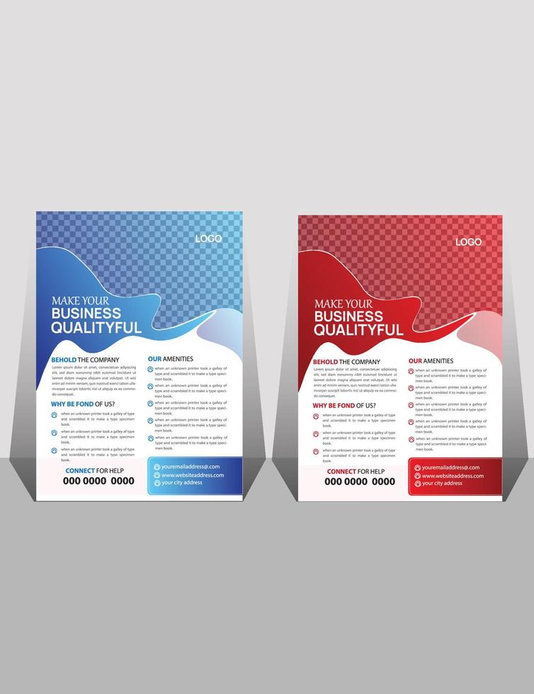 Minimal business flyer design template vector