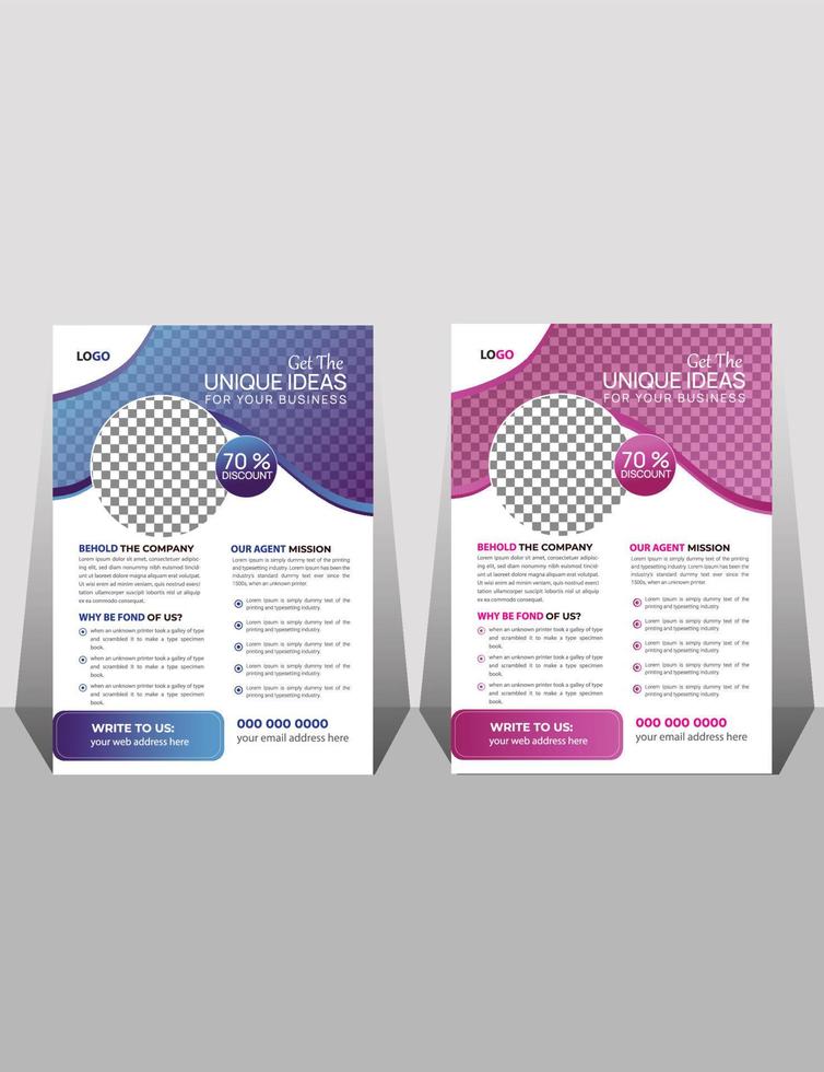 Corporate business flyer design template vector