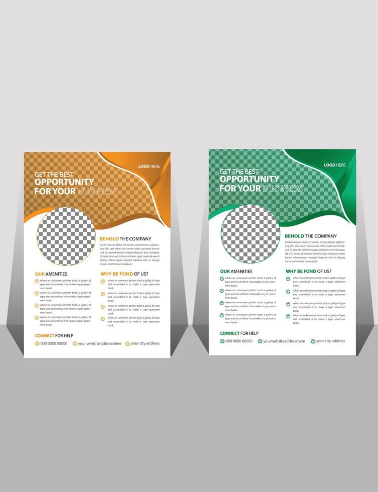 Creative business flyer design template vector