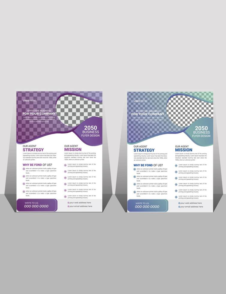 Abstract corporate business flyer design vector