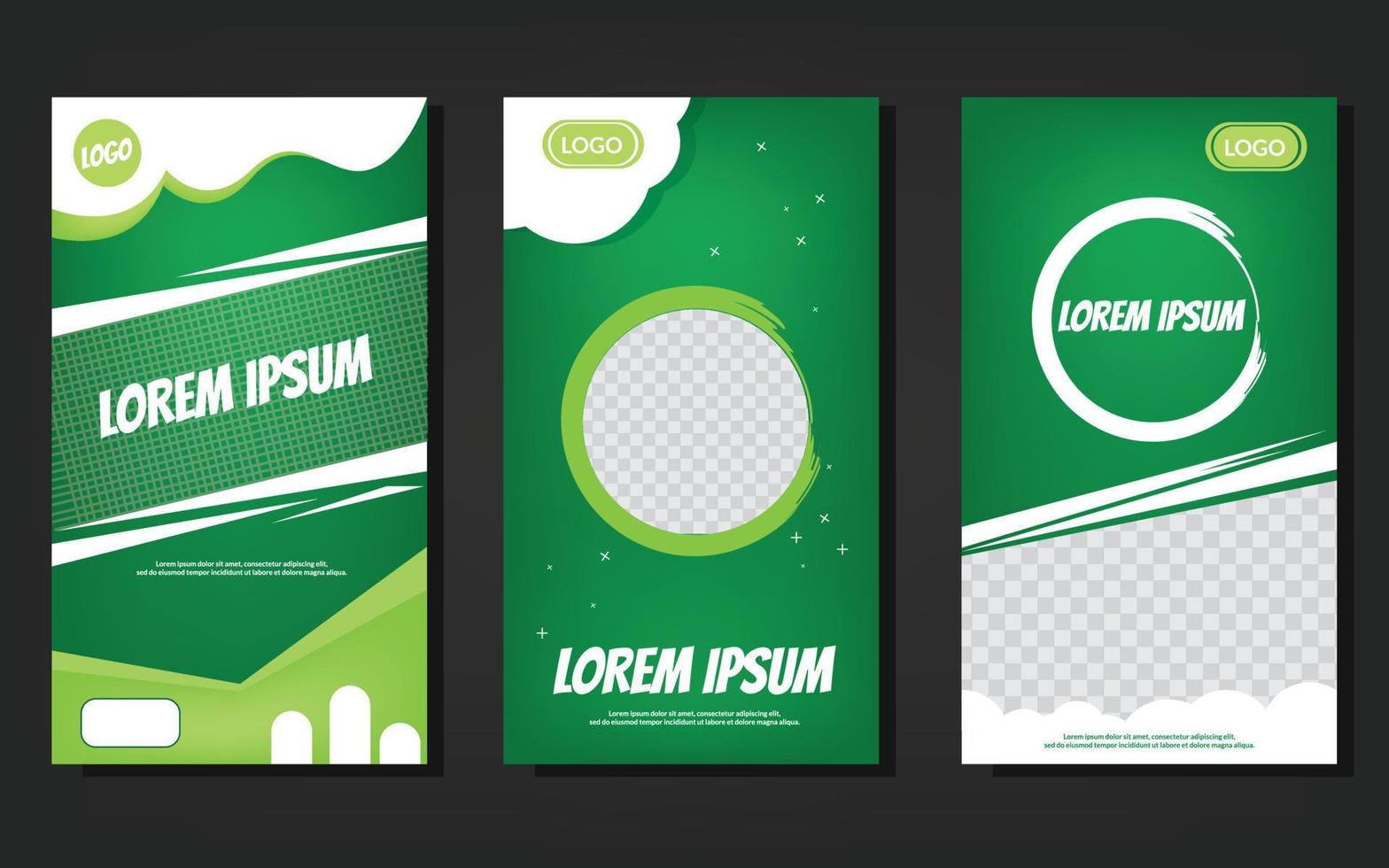 green banner template. suitable for poster and social media post. vector