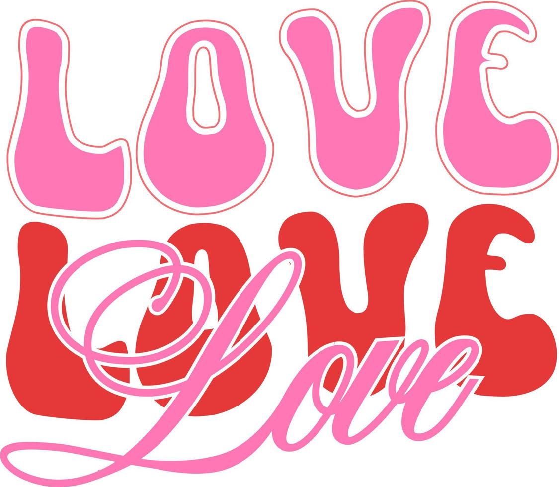 Retro Valentines Day Love vector