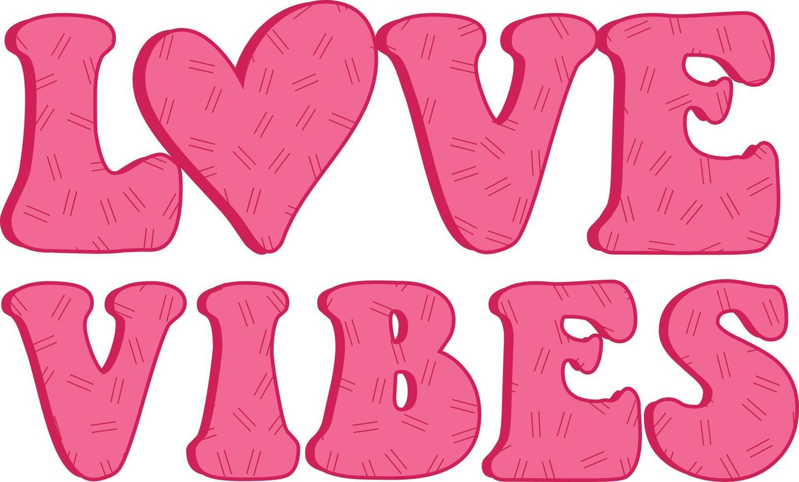 Retro Valentines Day Love . Lover Vibes vector