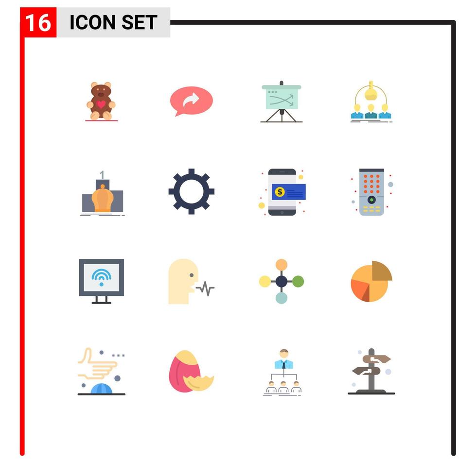 16 Creative Icons Modern Signs and Symbols of scientist man strategic lab graph Editable Pack of Creative Vector Design Elements