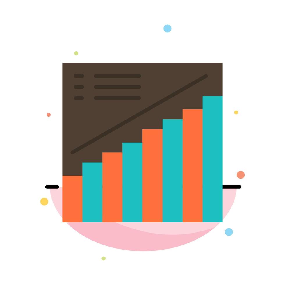 Chart Graph Analytics Presentation Sales Abstract Flat Color Icon Template vector