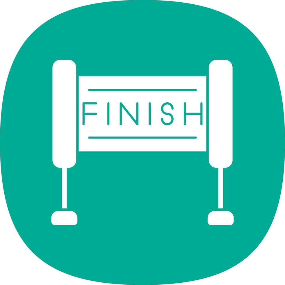 Finish Line Vector Icon Design