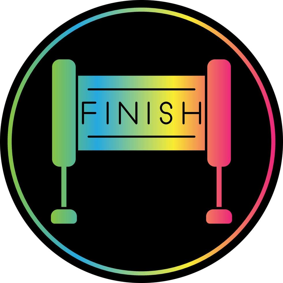 Finish Line Vector Icon Design