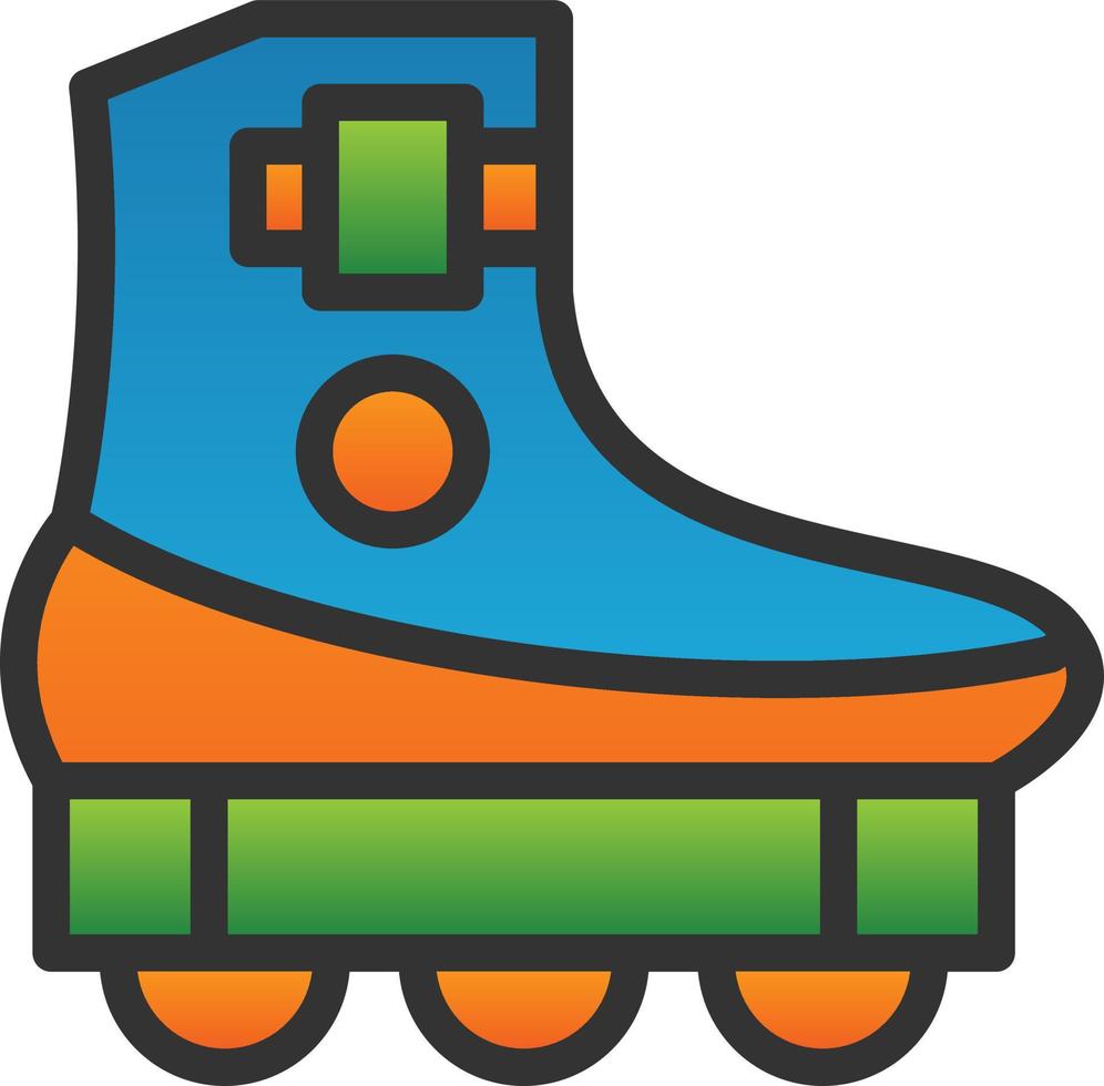 Roller Skating Vector Icon Design