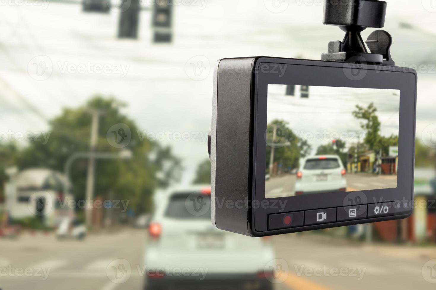 Car CCTV camera video recorder for driving safety on the road photo