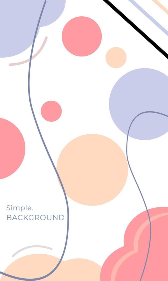 Vector of circle creative backgrounds in simple trendy style for sociel media