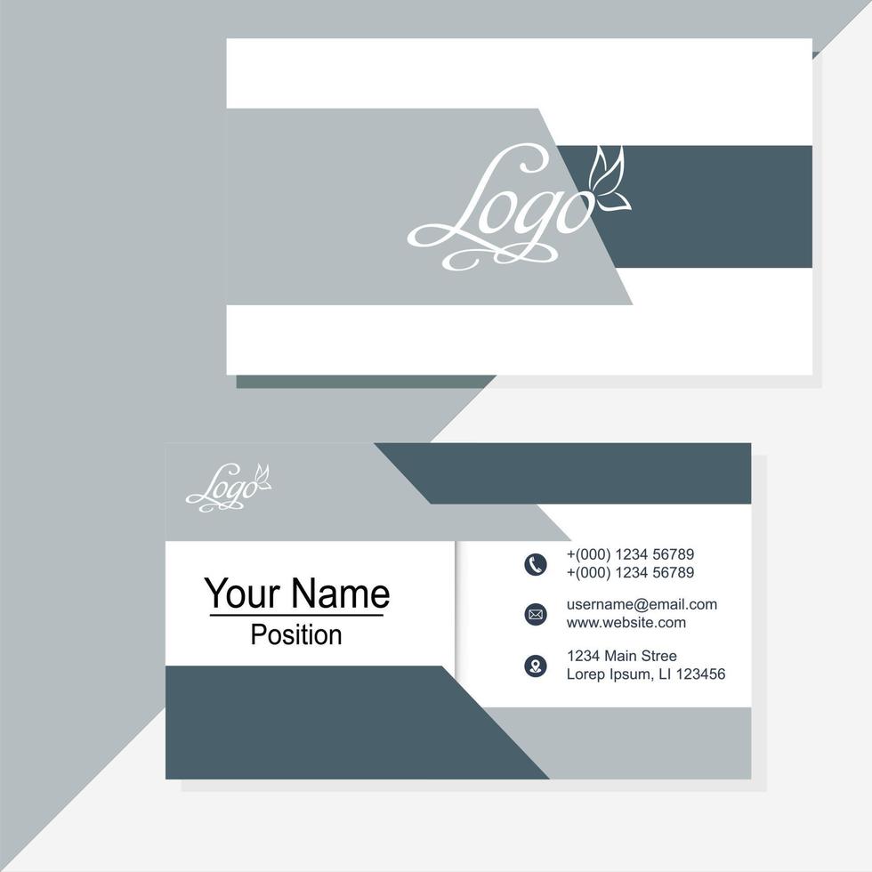 Bussiness card template with simple design Vector illustration