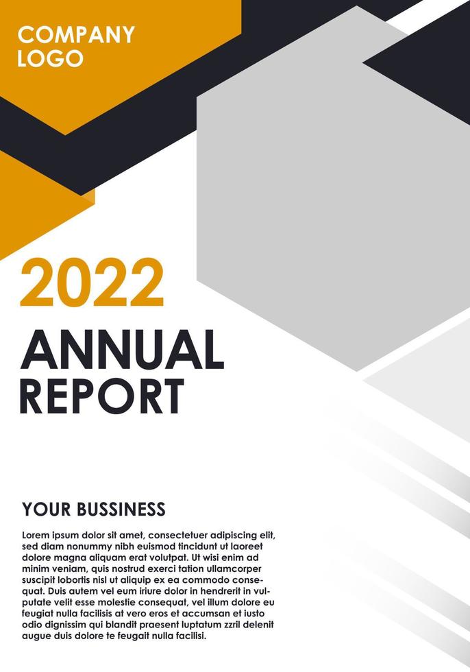 bussiness design simple annual report template vector illustration