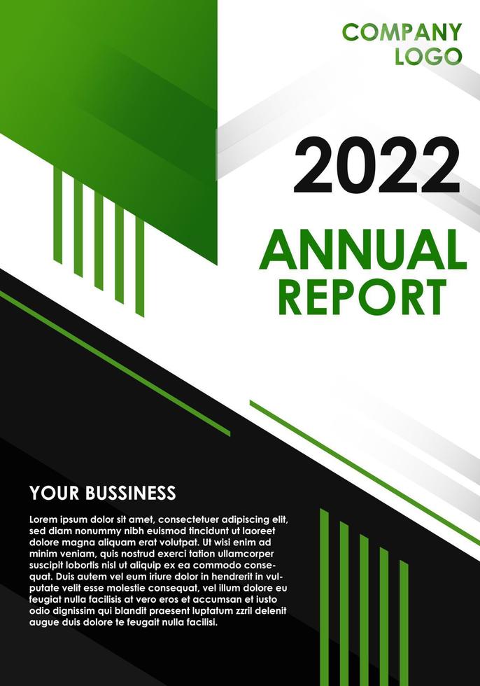 simple annual report template for bussiness design vector illustration