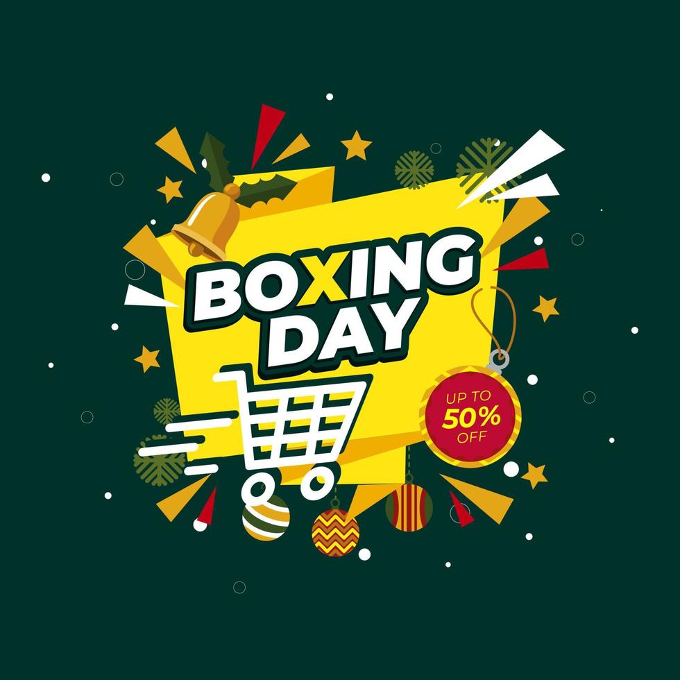 Boxing day sale design with christmas theme vector illustration 15696372 Vector Art at Vecteezy