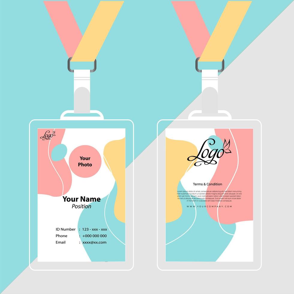 bussines id card abstract design template vector illustration