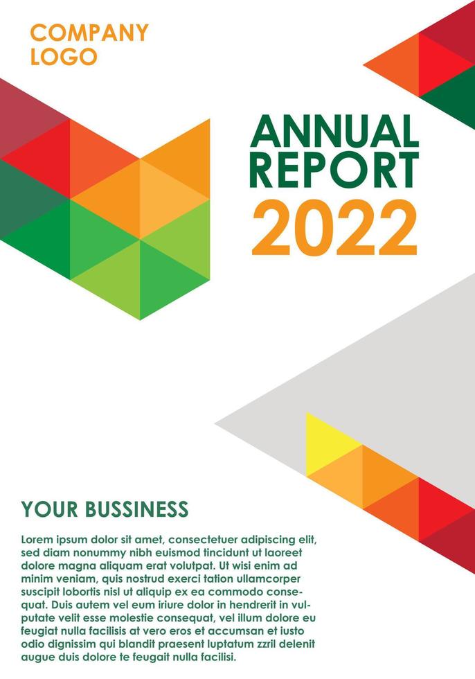 bussiness template annual report design vector illustration