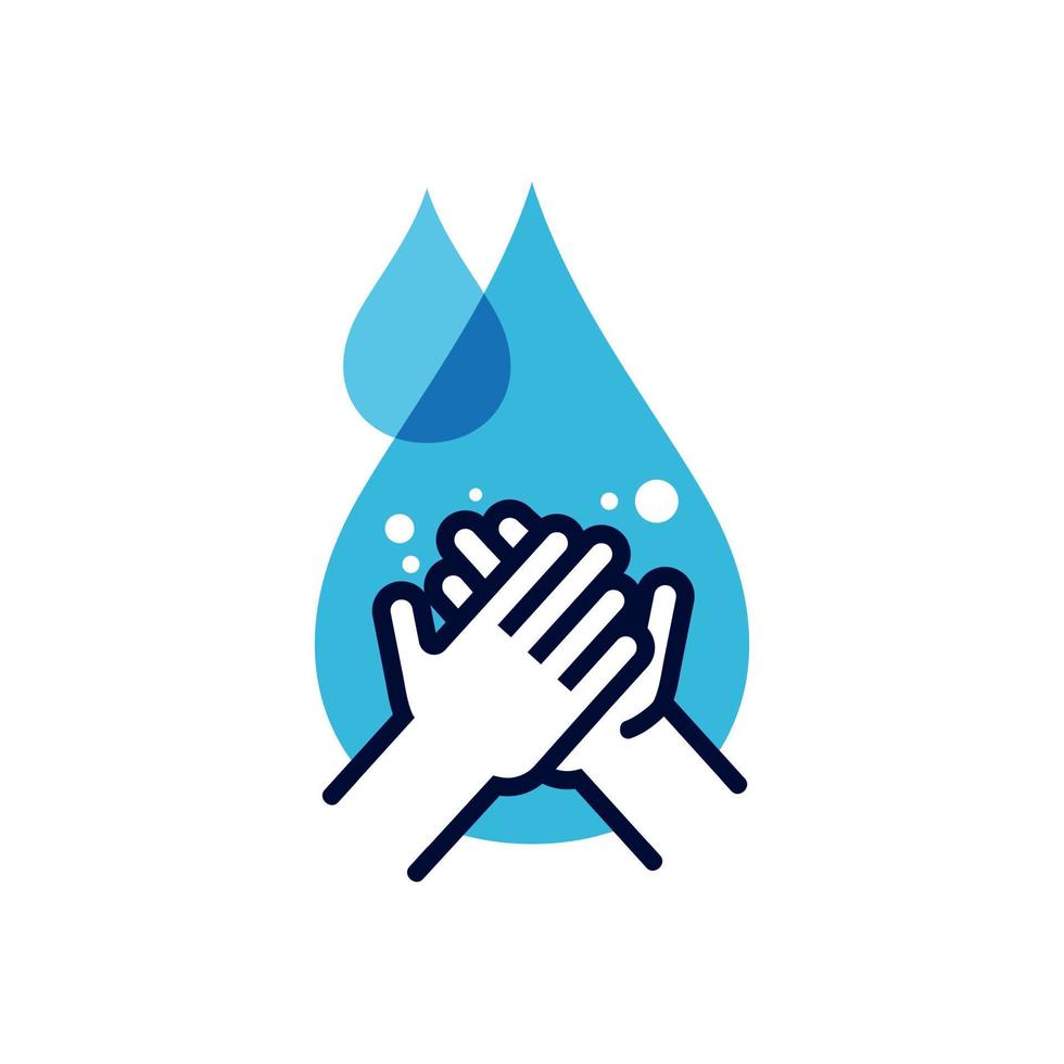 Use a hand sanitizer instruction vector illustration , washing hand with water , protection from virus clipart