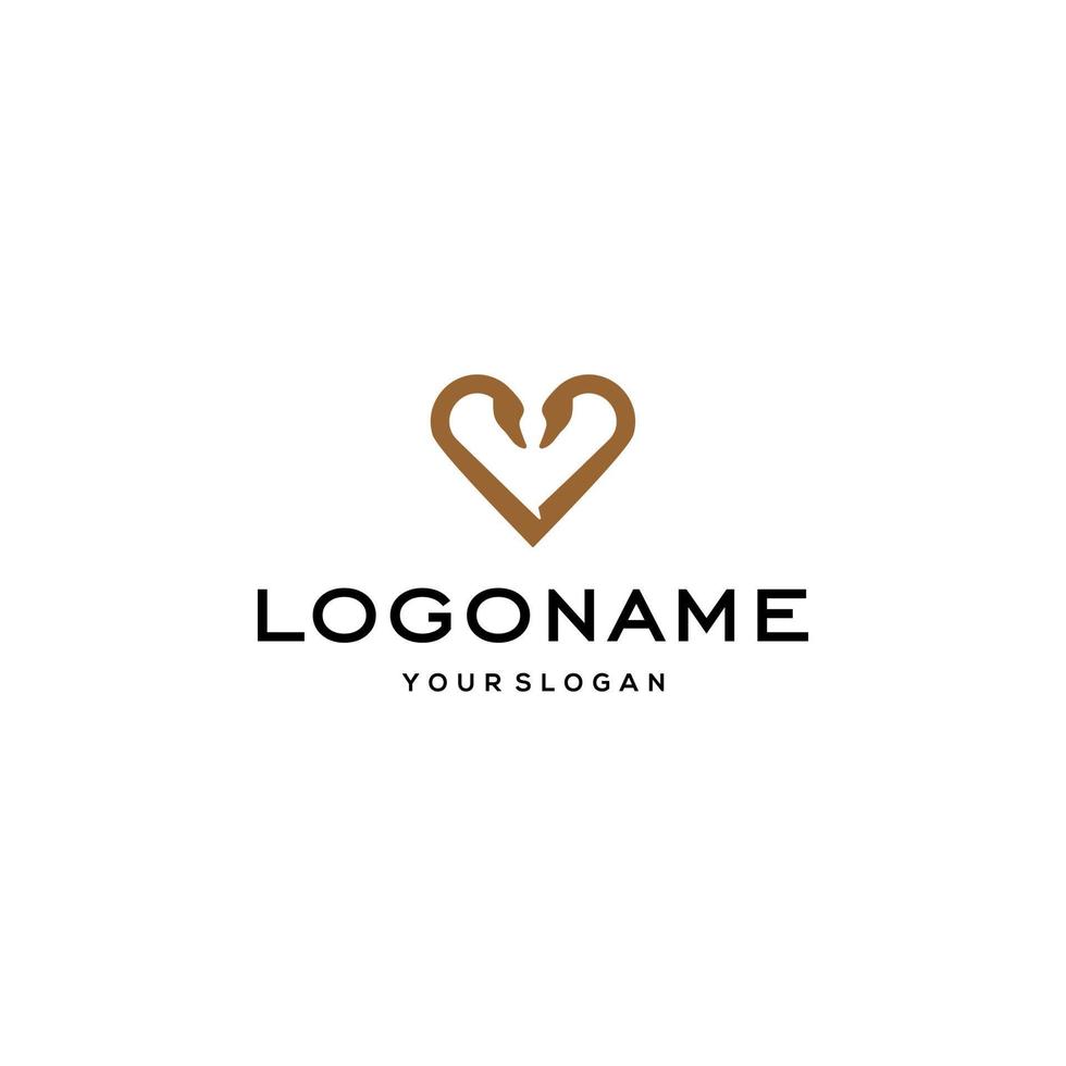 swan logo,goose or duck icon design vector in trendy and abstract luxury line outline style