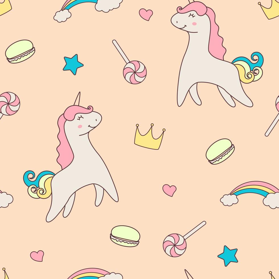 pattern design with unicorn vector