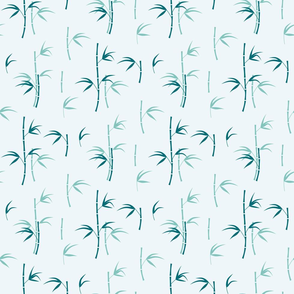 pattern with bamboo stems vector