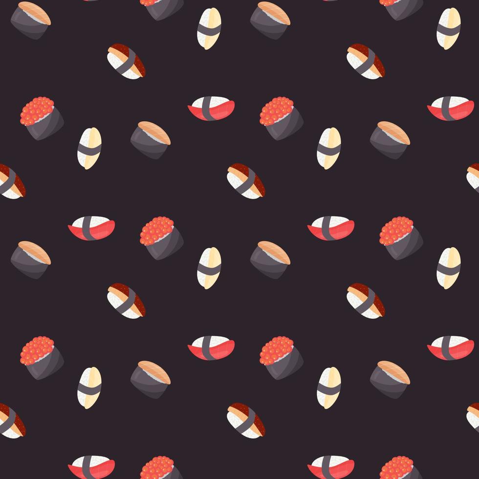 sushi seamless pattern vector