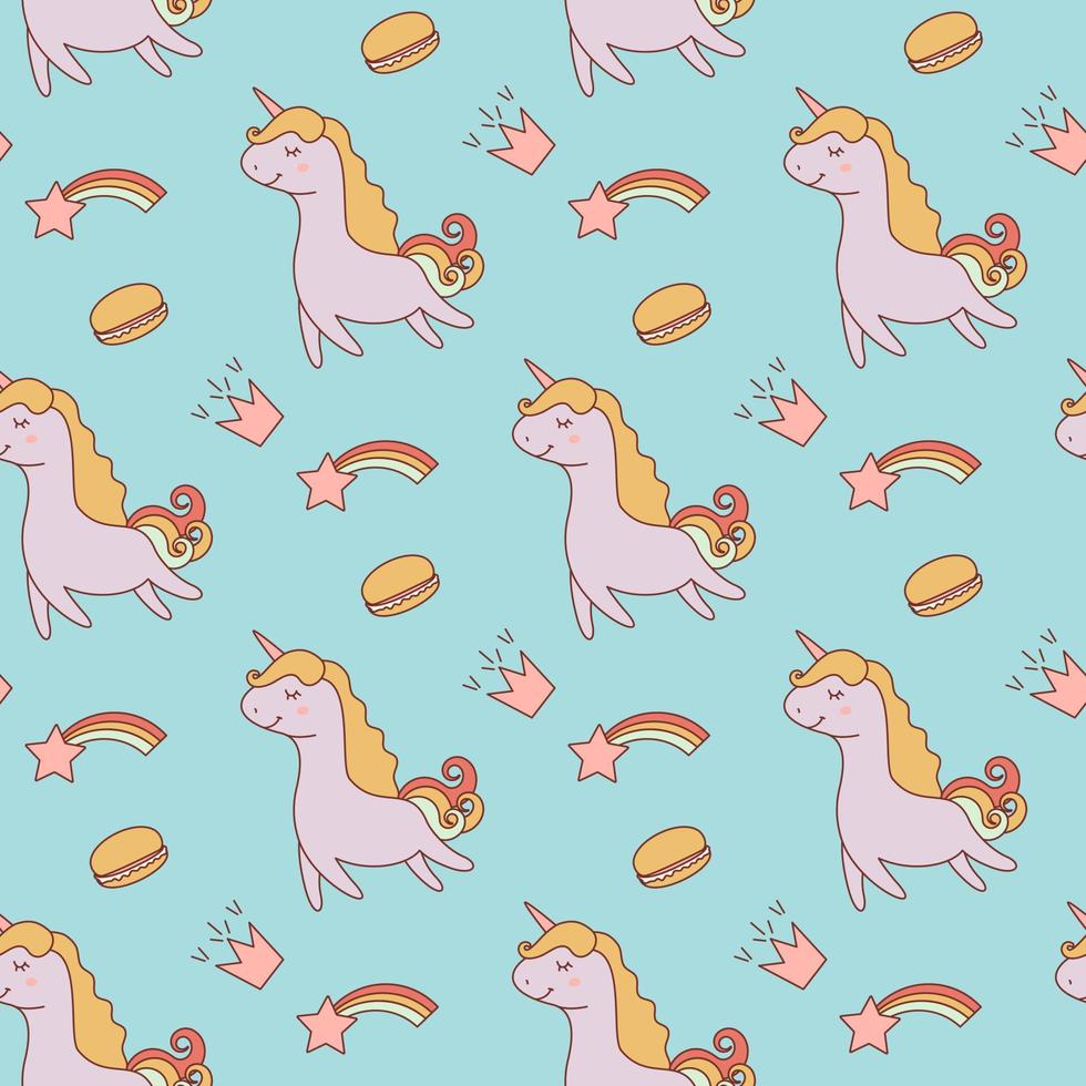 pattern design with unicorn vector
