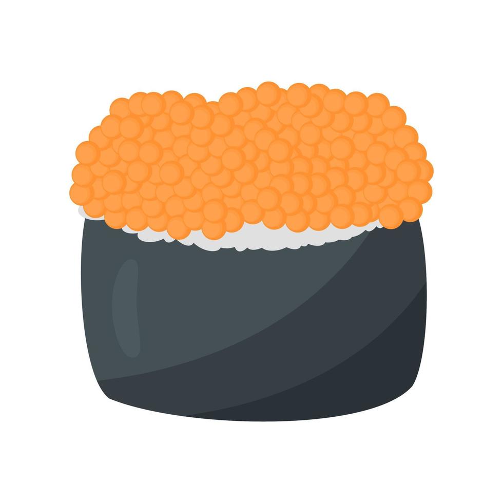 sushi with caviar vector