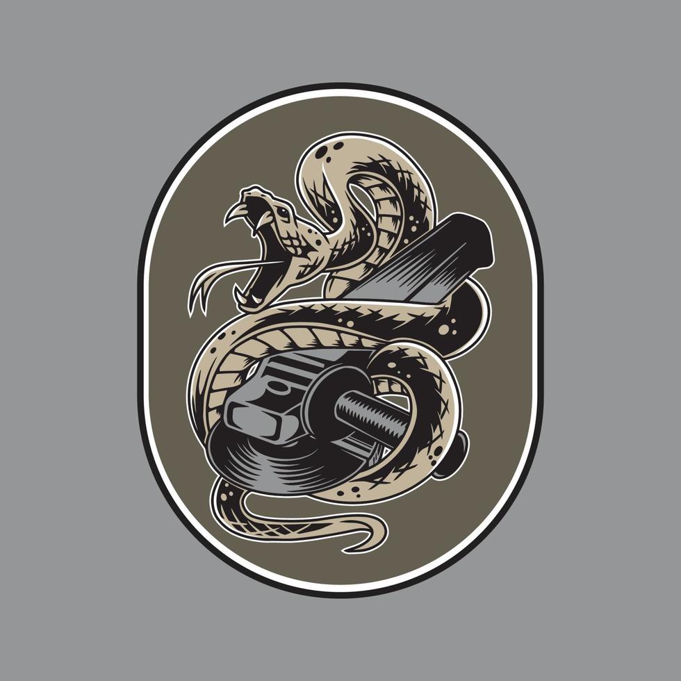 vector premium de ilustración de serpiente enojada