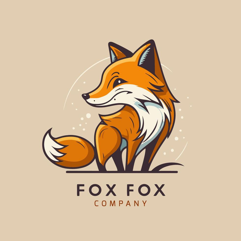 Fox head logo branding concept vector illustration for product company brand
