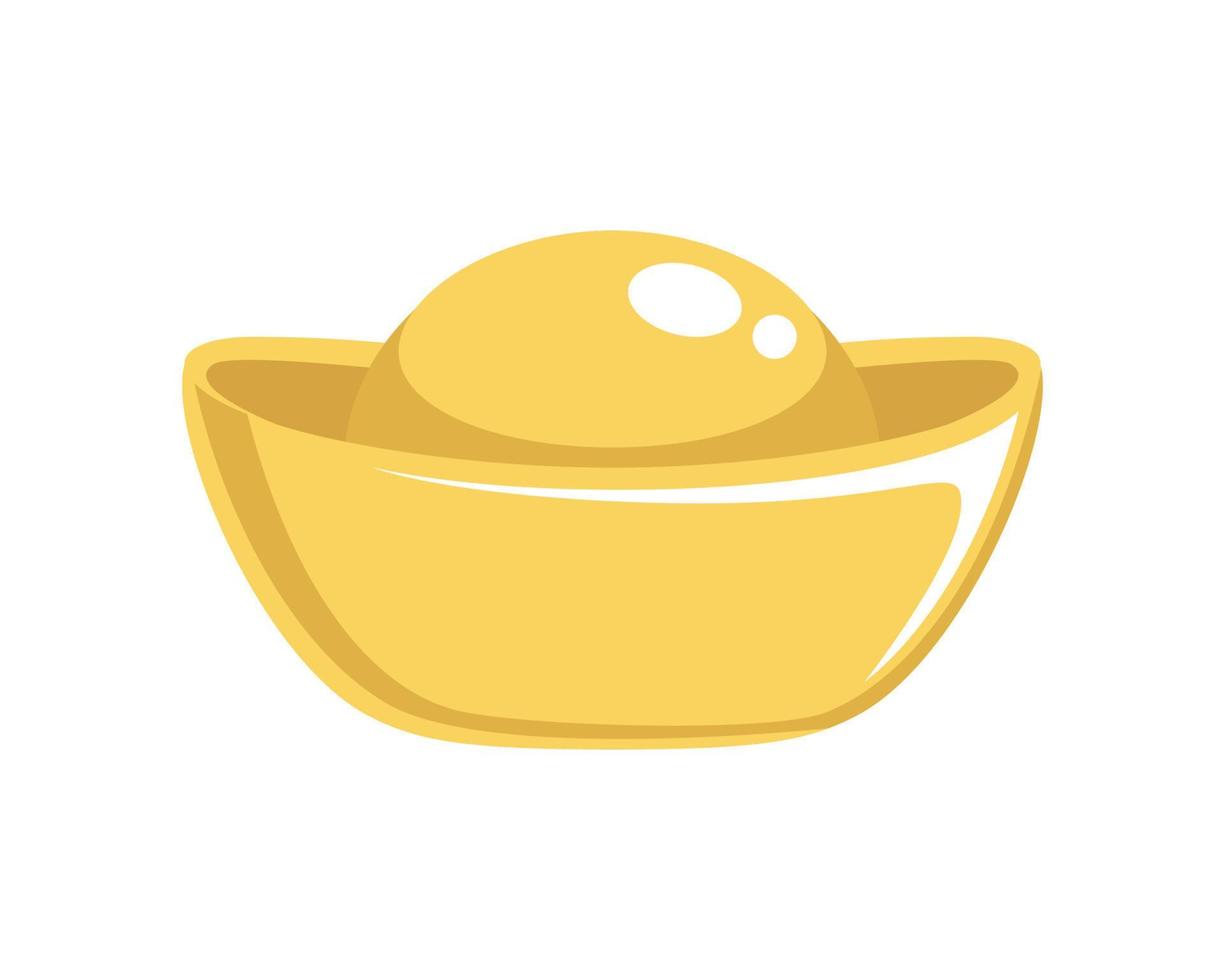 Gold Chinese old money ingot vector illustration