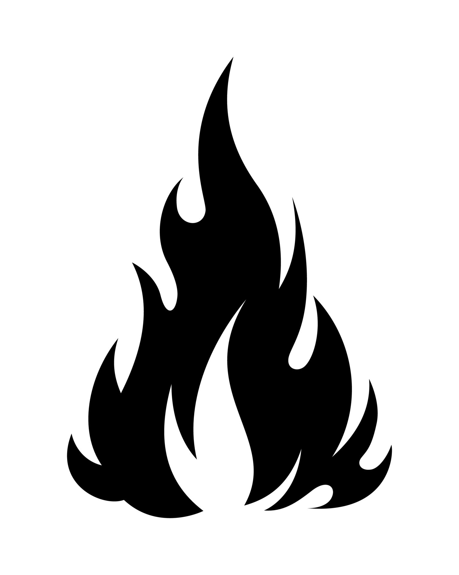 Black vector fire flame design element vector illustration © blumer1979  (#7789681)