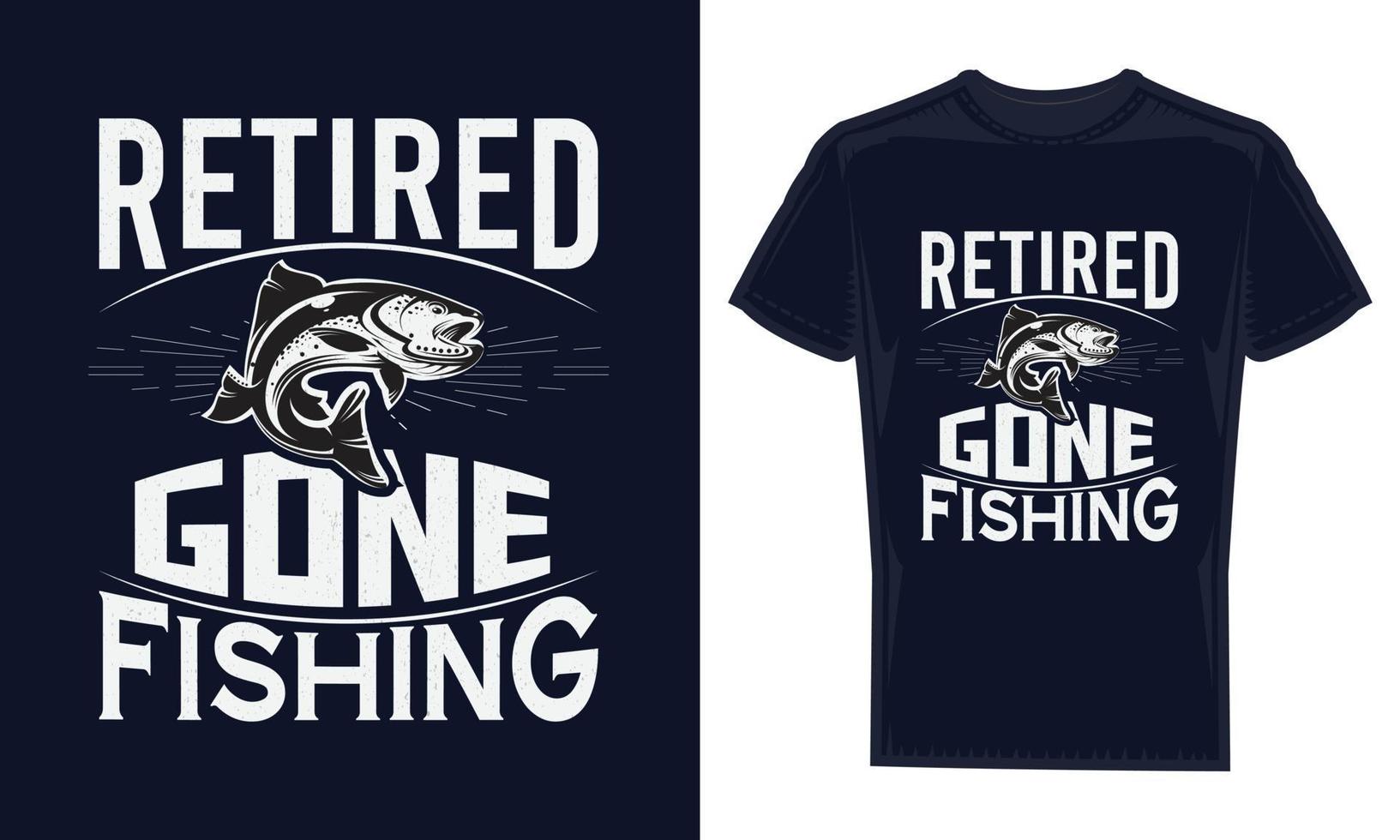 vector de plantilla de diseño de camiseta de pesca vintage increíble y colorido.