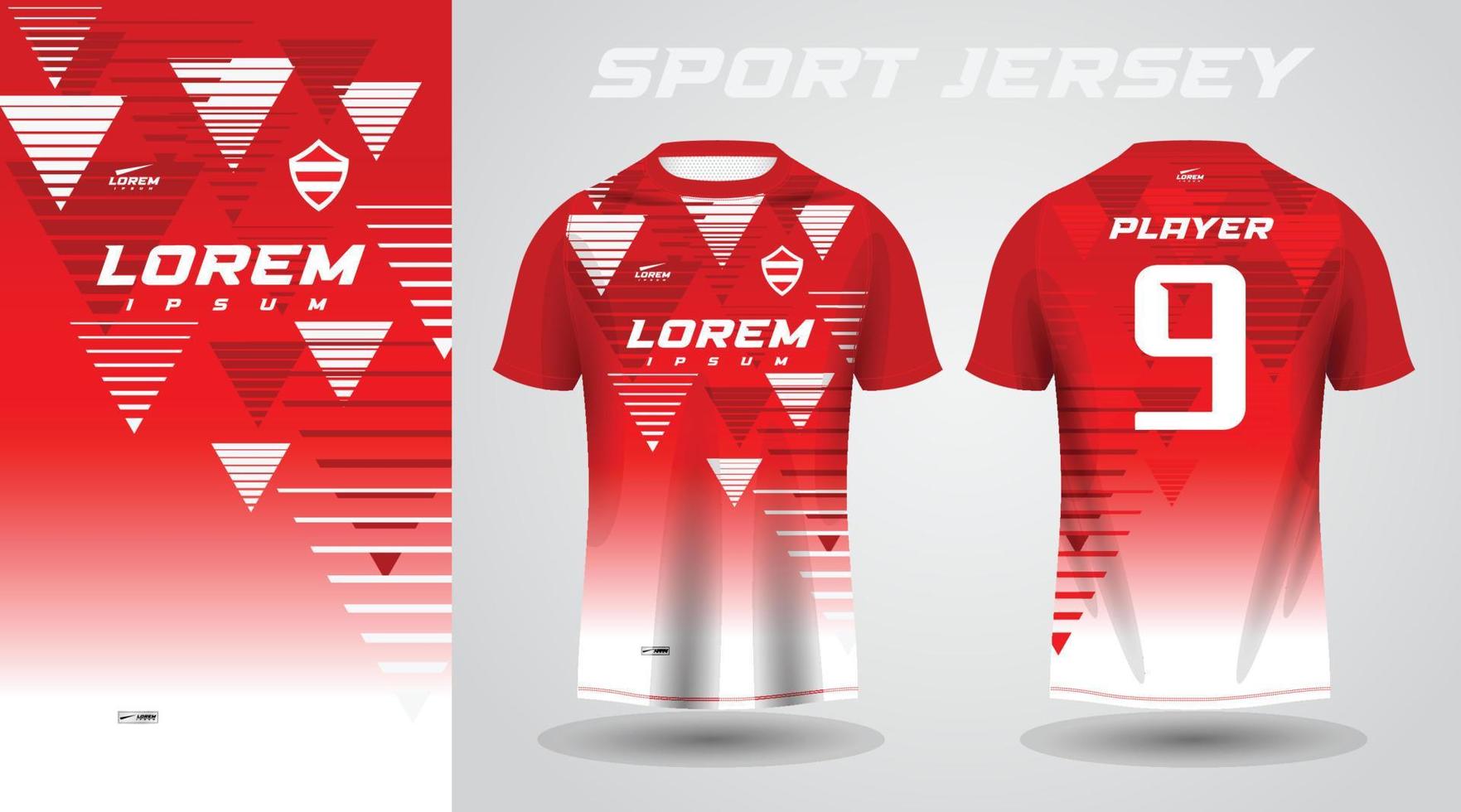 red t-shirt sport jersey design vector