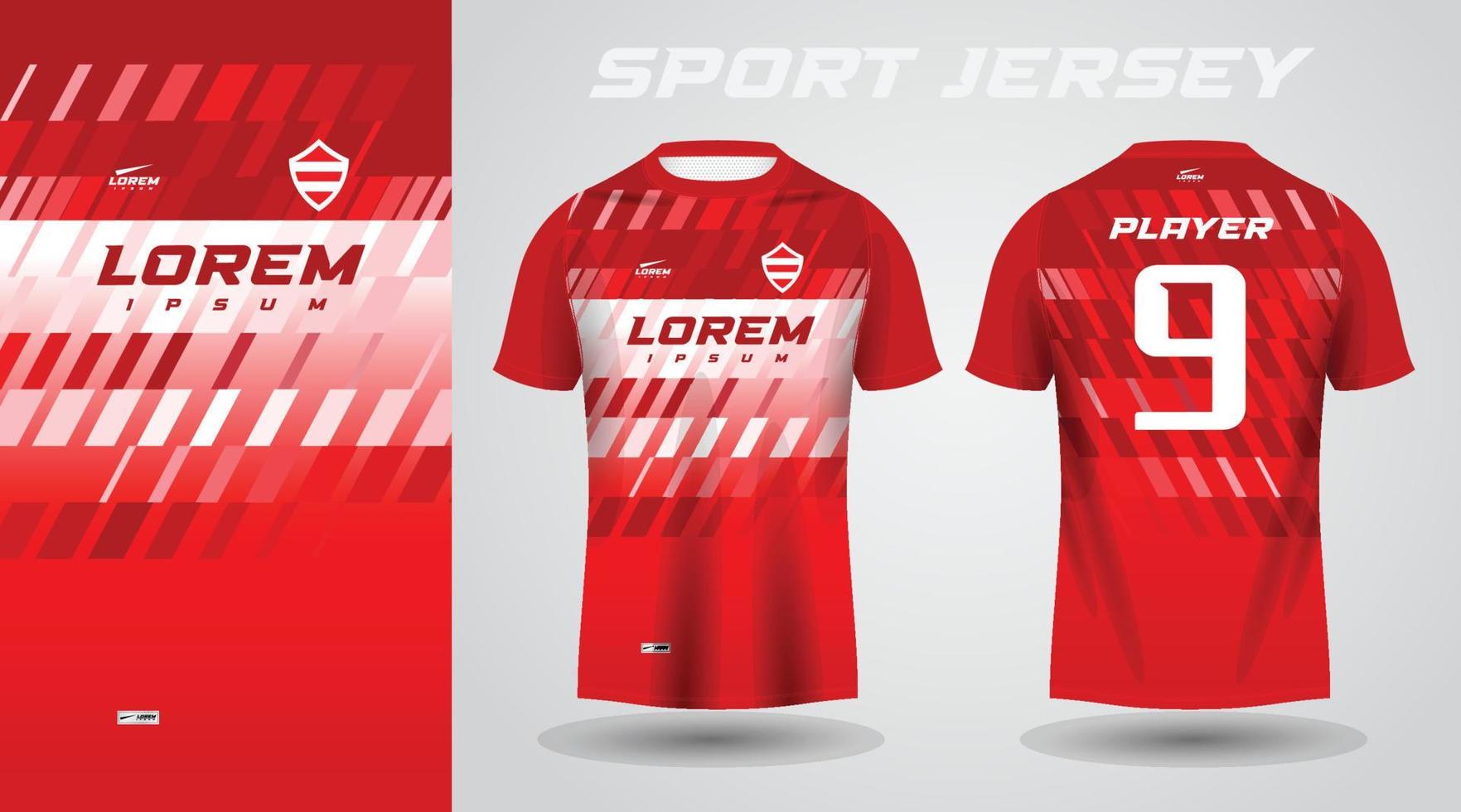 red t-shirt sport jersey design vector