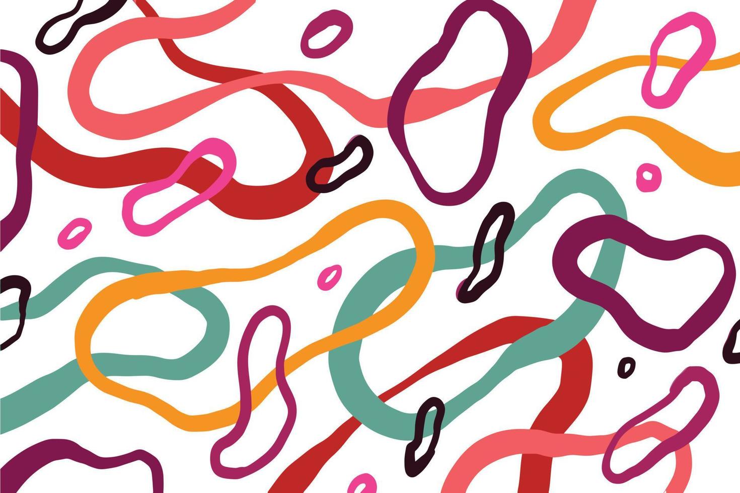 Abstract outline brush stroke pattern for background and wallpaper. Trendy design with colorful and dynamic element vector