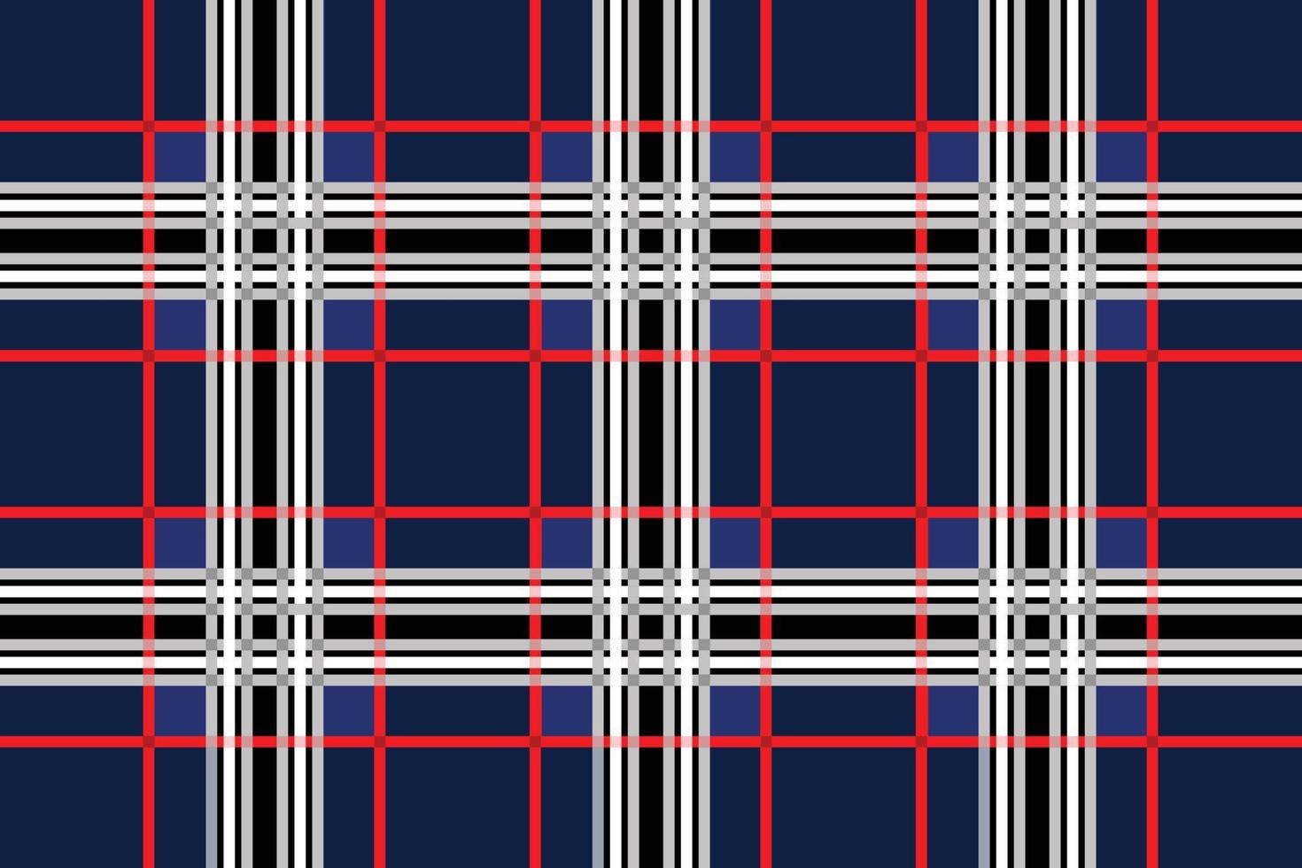 Blue and red plaid fabric pattern for background and wallpaper vector