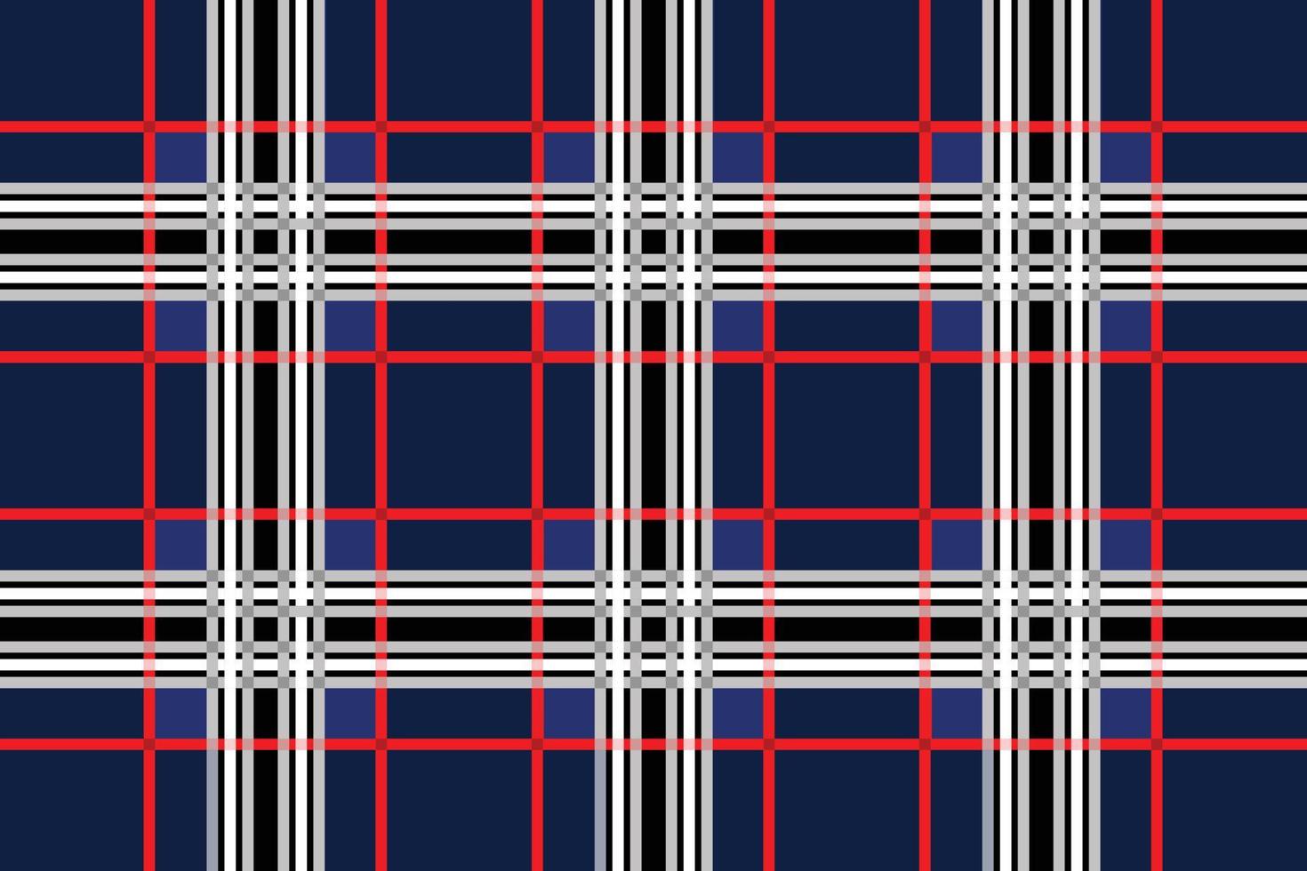 Blue and red plaid fabric pattern for background and wallpaper vector