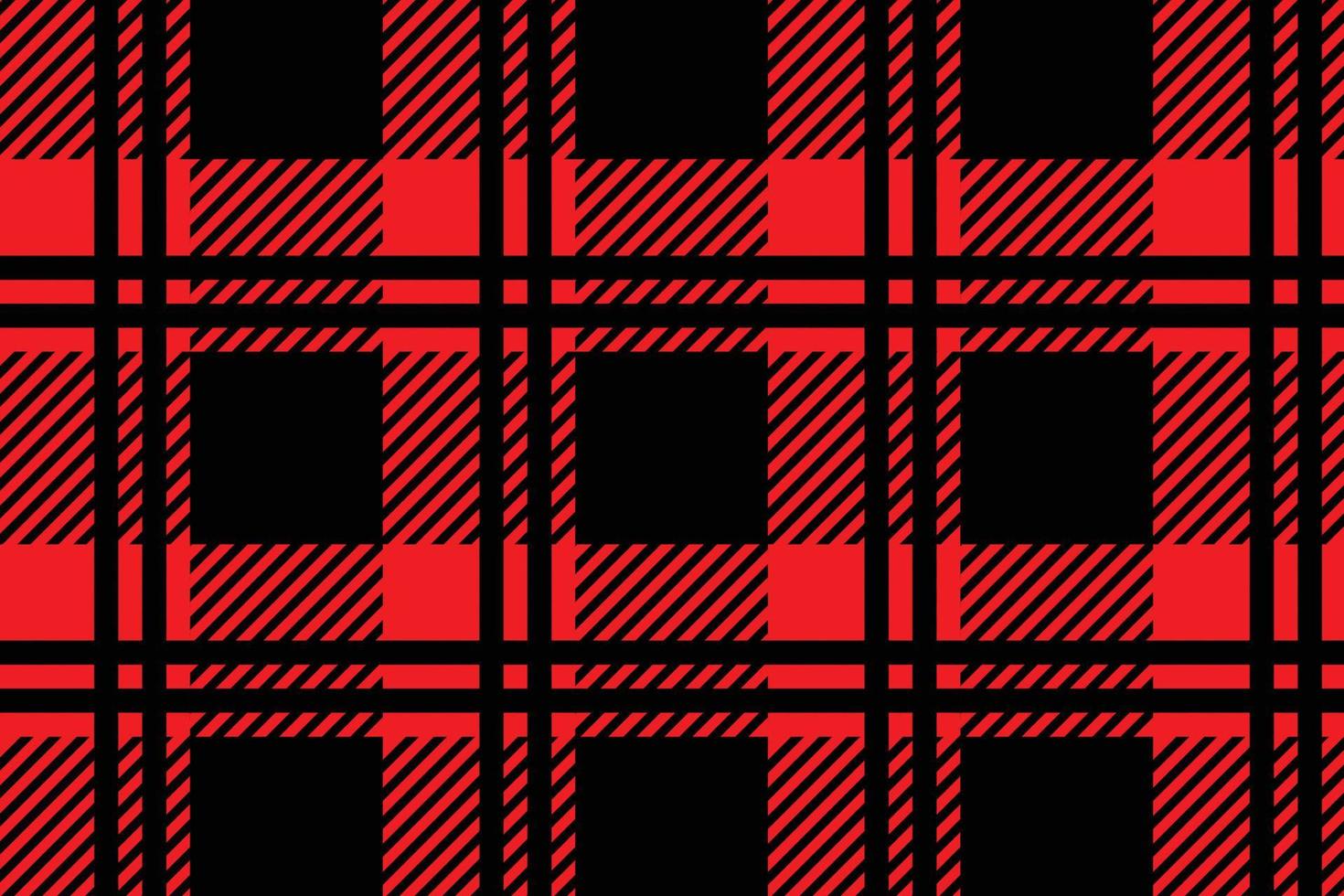 Red and black plaid fabric pattern for background and wallpaper vector