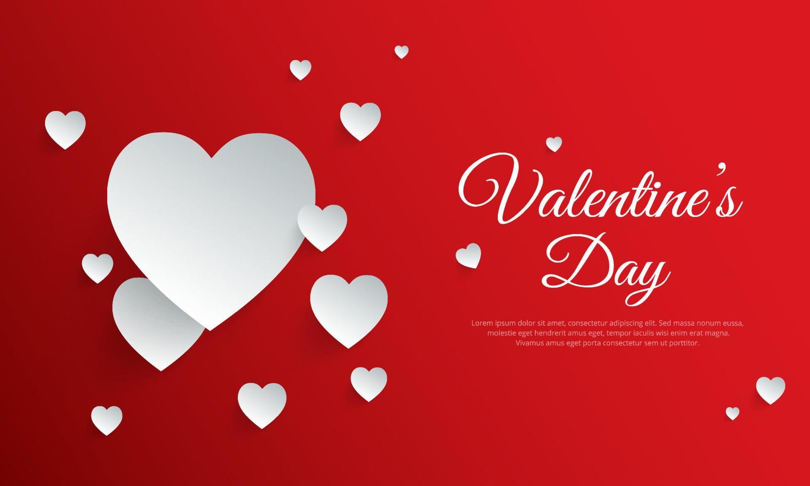 Elegant happy valentine's day design banner template vector