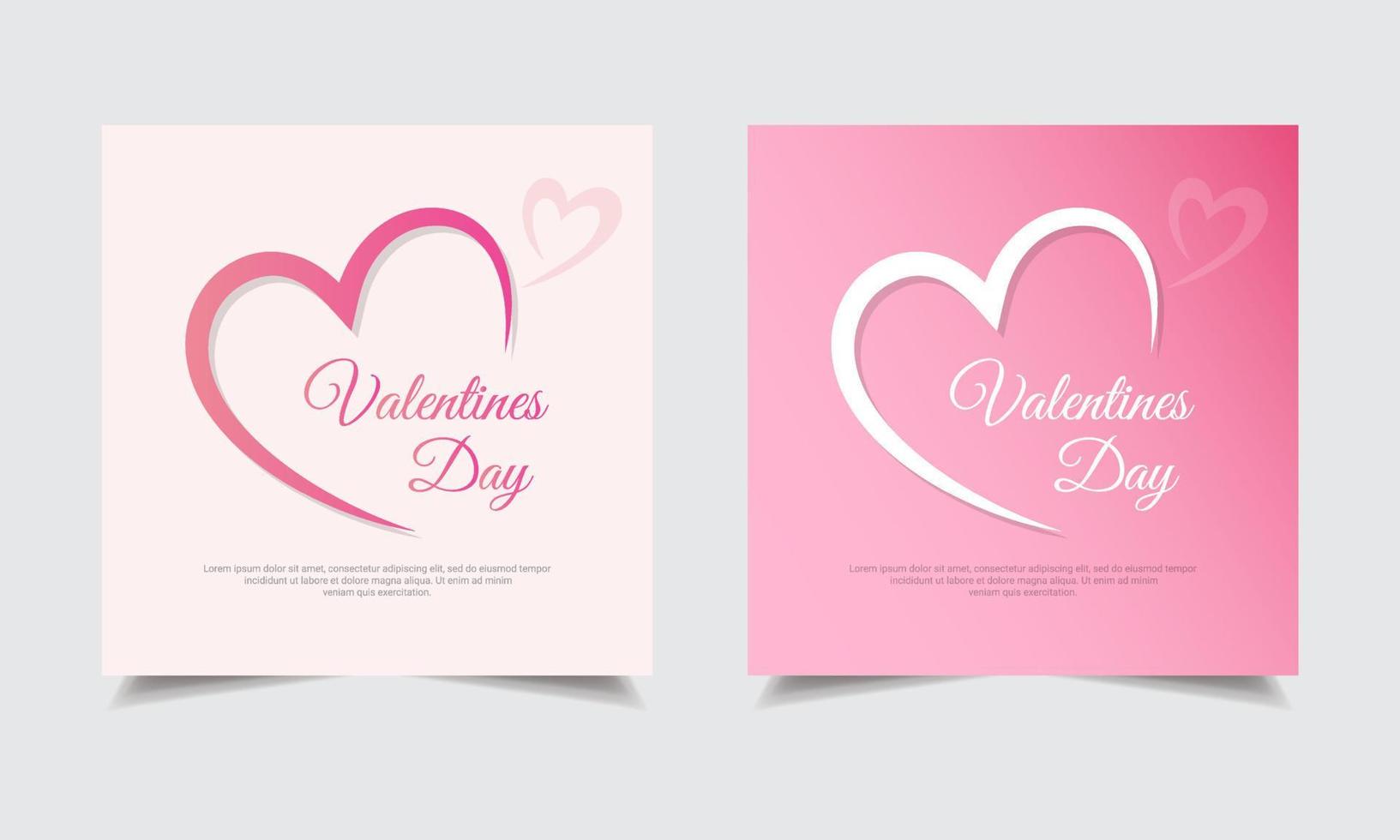 Beautiful happy valentine's day design vector template