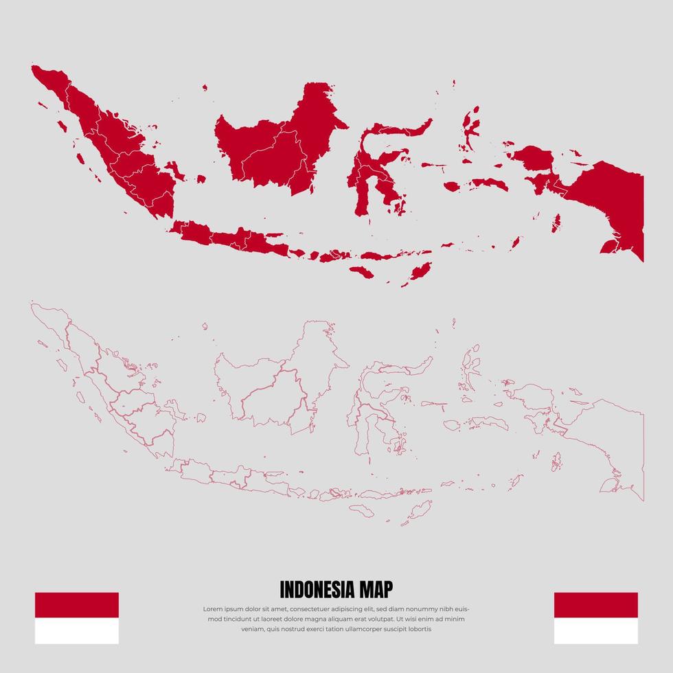 colección de vectores de diseño de mapas de indonesia de silueta. vector de diseño de mapas de indonesia