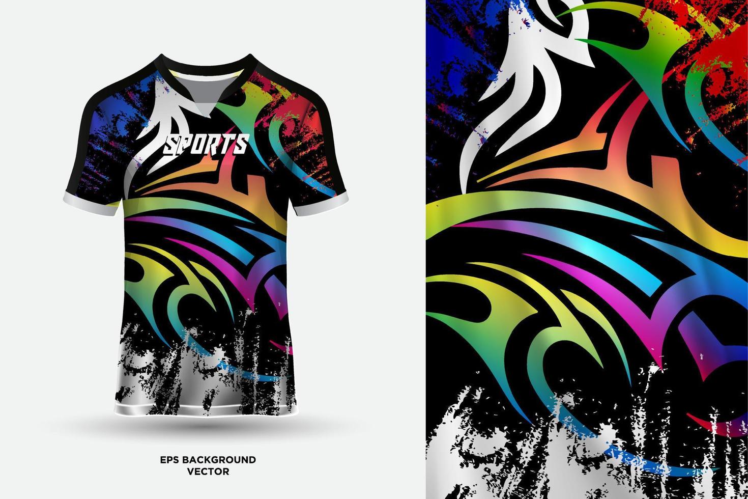 Modern T shirt jersey design suitable for sports, racing, soccer, gaming and e sports vector