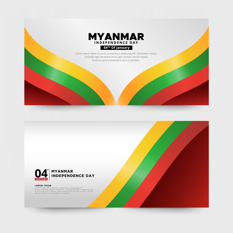 Myanmar Independence day background. 04th January Myanmar Independence Day vector