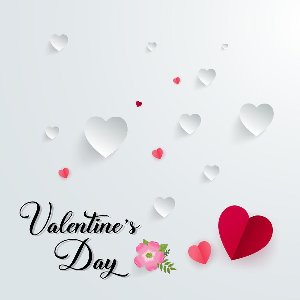 Beautiful happy valentine's day design vector template