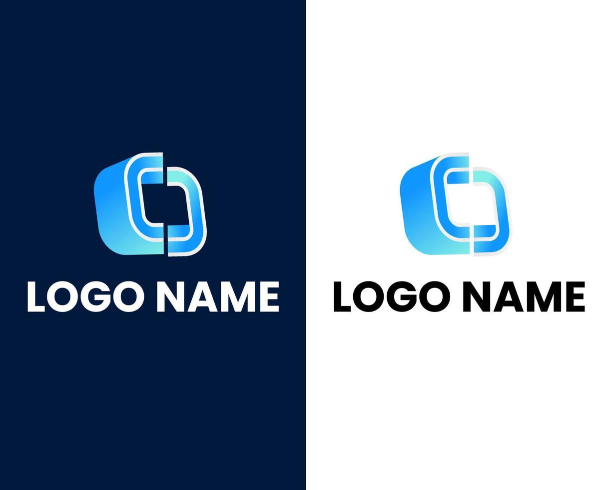 letter c and s modern 3d business logo design template vector