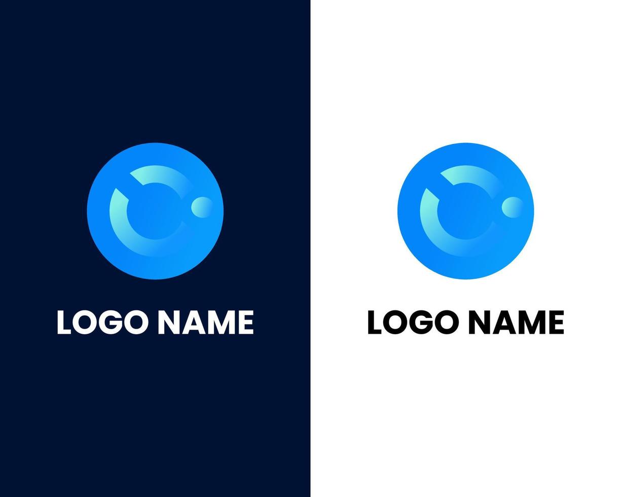 plantilla de diseño de logotipo colorido moderno letra c vector